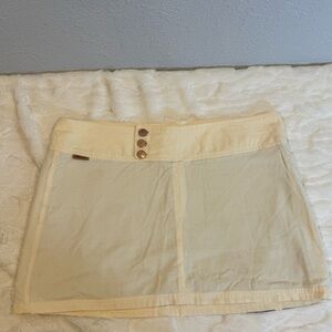Thur Motorcross mini corduroy beige skirt y2k art deco